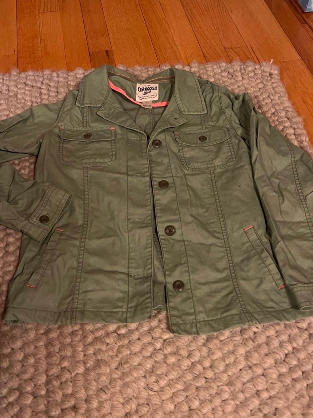 OshKosh B'gosh Girls' Olive Utility Jean-Style Jacket